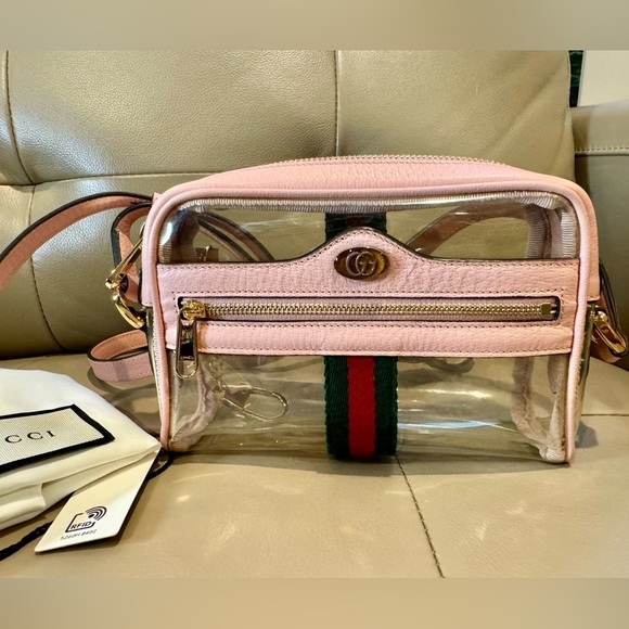RARE GUCCI Ophidia mini transparent bag - Picture 1 of 17